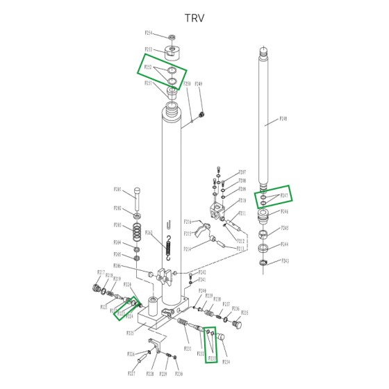 Ремкомплект гидроузла для TRV1025 Ремкомплект гидроузла для TRV1025