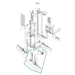Колесная опора поворотная с тормозом в сборе для TRV