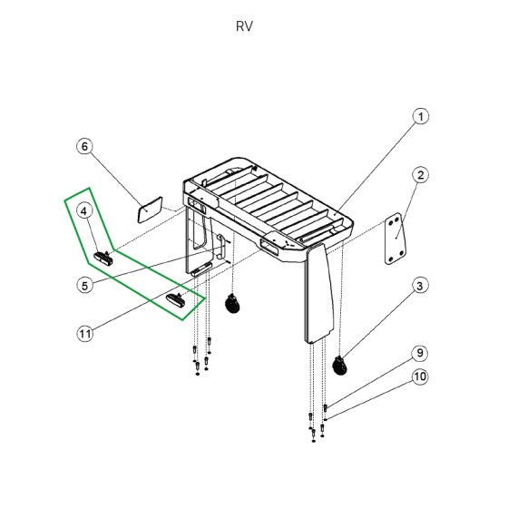 Фара головного света встроенная для ричтрака RV (24V) Фара головного света встроенная для ричтрака RV (24V)