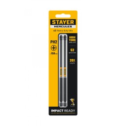 Торсионные биты STAYER PH 2, 150 мм, 2 шт HERCULES Торсионные биты STAYER PH 2, 150 мм, 2 шт HERCULES