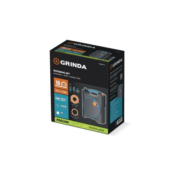 GRINDA COMPACT, шланг 10м x 5/16″ в пластиковом корпусе, поливочный набор 4 предм., соединит. шланг 1/2″х1,5м, набор поливочный мини ProLine (428480) GRINDA COMPACT, шланг 10м x 5/16″ в пластиковом корпусе, поливочный набор 4 предм., соединит. шланг 1/2″х1,5м, набор поливочный мини ProLine (428480)