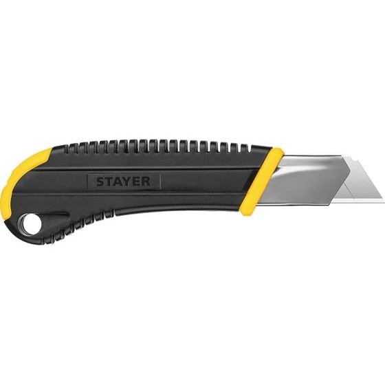 STAYER HERCULES-25, 25 мм, нож с винтовым фиксатором, Professional (09141) STAYER HERCULES-25, 25 мм, нож с винтовым фиксатором, Professional (09141)