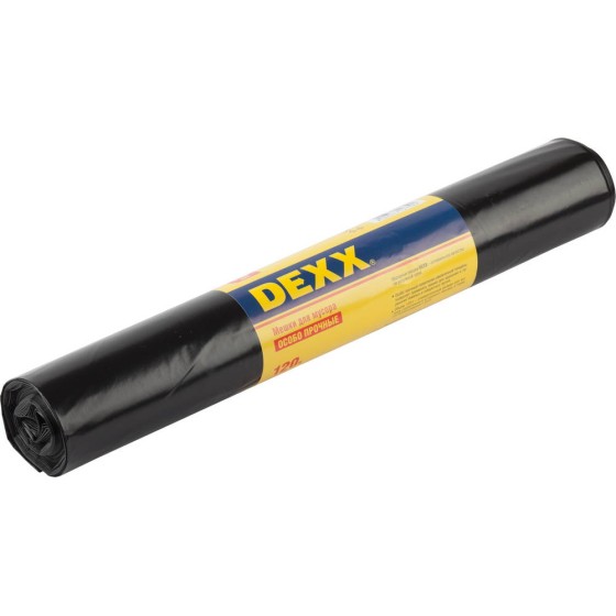 Мусорные мешки DEXX 120 л, 10 шт, черные (39151-120) Мусорные мешки DEXX 120 л, 10 шт, черные (39151-120)