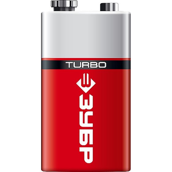 ЗУБР TURBO, 6LR61 (крона), 1 шт, 9 В, алкалиновая батарейка (59219) ЗУБР TURBO, 6LR61 (крона), 1 шт, 9 В, алкалиновая батарейка (59219)