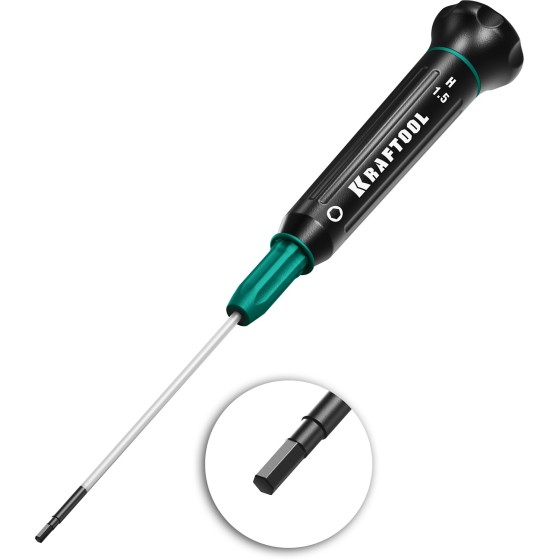KRAFTOOL Precision, Hex1.5, отвертка для точных работ (25685-1.5) KRAFTOOL Precision, Hex1.5, отвертка для точных работ (25685-1.5)