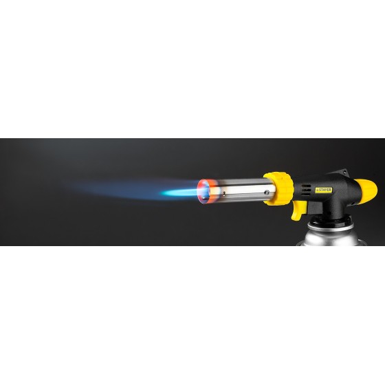 STAYER ProTerm PG 500, 1300°C, увеличенный выход пламени, газовая горелка с пьезоподжигом на баллон с цанговым соединением, Professional (55580)