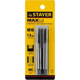 STAYER M10 х 1.5, 2 шт, комплект метчиков (28025-10-1.5-H2) STAYER M10 х 1.5, 2 шт, комплект метчиков (28025-10-1.5-H2)