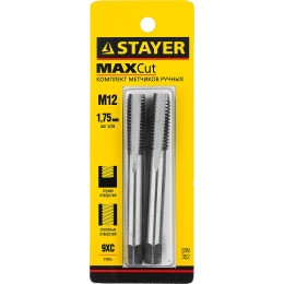 STAYER M12 х 1.75, 2 шт, комплект метчиков (28025-12-1.75-H2) STAYER M12 х 1.75, 2 шт, комплект метчиков (28025-12-1.75-H2)