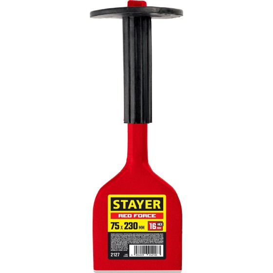 STAYER Red Force, 75 х 230 мм, зубило-конопатка с протектором (2127) STAYER Red Force, 75 х 230 мм, зубило-конопатка с протектором (2127)