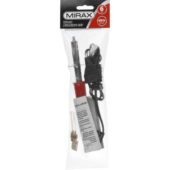 MIRAX 450°C, 220 В, 40 Вт, 6 насадок, прибор для выжигания (55430-H6)