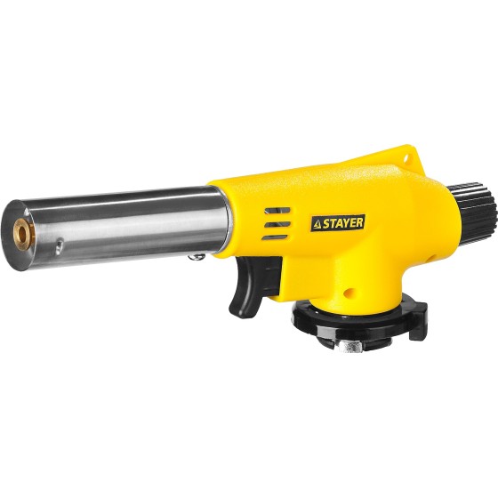 STAYER MaxTerm MG 100, 1300°C, газовая горелка с пьезоподжигом на баллон с цанговым соединением (55584) STAYER MaxTerm MG 100, 1300°C, газовая горелка с пьезоподжигом на баллон с цанговым соединением (55584)