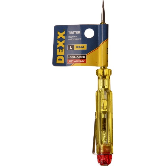 Электрический пробник DEXX 100 - 500 В, 120 мм (25750) Электрический пробник DEXX 100 - 500 В, 120 мм (25750)