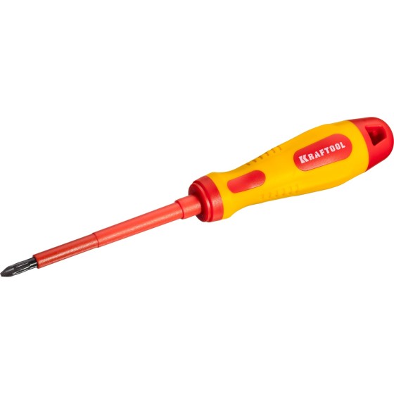KRAFTOOL PH2 х 100 мм, высоковольтная отвертка (250084-2-100) KRAFTOOL PH2 х 100 мм, высоковольтная отвертка (250084-2-100)