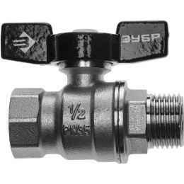 ЗУБР d 1/2″, ручка ″бабочка″, шаровой кран (4-51324-C-1/2) ЗУБР d 1/2″, ручка ″бабочка″, шаровой кран (4-51324-C-1/2)