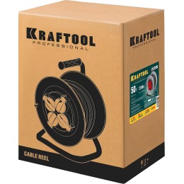 KRAFTOOL K-315, КГ, 3 x 1.5 мм2, 50 м, 3700 Вт, IP44, силовой удлинитель на стальной катушке (55085-50) KRAFTOOL K-315, КГ, 3 x 1.5 мм2, 50 м, 3700 Вт, IP44, силовой удлинитель на стальной катушке (55085-50)