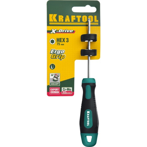 KRAFTOOL Х-Drive, Hex3 x 75, отвертка (250075-3-075) KRAFTOOL Х-Drive, Hex3 x 75, отвертка (250075-3-075)