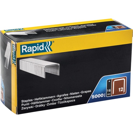 RAPID тип 80, 16 мм, 5000 шт, тонкие широкие скобы (40100522) RAPID тип 80, 16 мм, 5000 шт, тонкие широкие скобы (40100522)