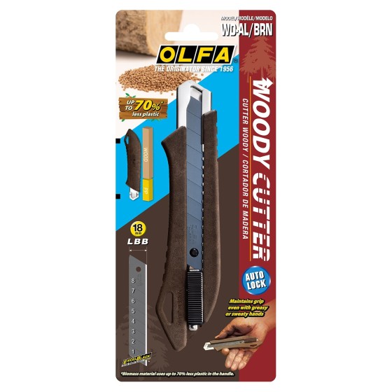OLFA WOOD-PP Models 18 мм, с сегментированным лезвием, нож (OL-WD-AL)