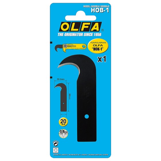OLFA 39.5 мм, лезвие-крюк для ножа OLFA-HOK-1 (OL-HOB-1) OLFA 39.5 мм, лезвие-крюк для ножа OLFA-HOK-1 (OL-HOB-1)