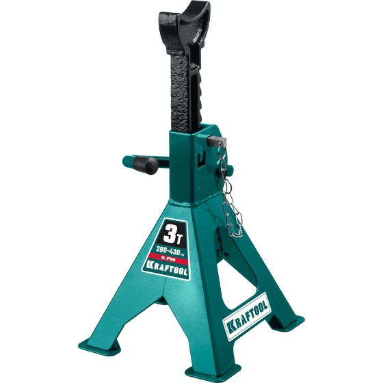 KRAFTOOL S-PIN, 3 т, 280 - 430 мм, усиленная страховочная подставка со штифтом (43465-3) KRAFTOOL S-PIN, 3 т, 280 - 430 мм, усиленная страховочная подставка со штифтом (43465-3)