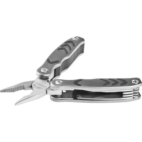 STAYER PROFESSIONAL, мультитул, 12 в 1, металлические ручки с пластиковыми вставками, нейлоновый чехол, 105 мм (22853) STAYER PROFESSIONAL, мультитул, 12 в 1, металлические ручки с пластиковыми вставками, нейлоновый чехол, 105 мм (22853)