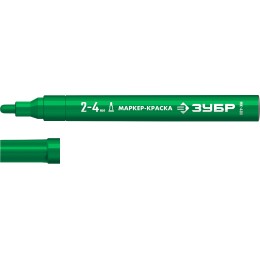 ЗУБР МК-400 зеленый, 2-4 мм маркер-краска (06325-4)