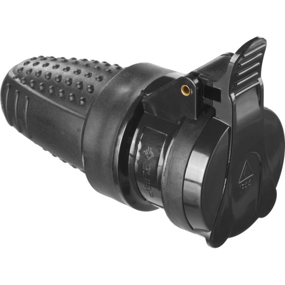 ЗУБР IP44, 16 A/220 В, обрезиненная розетка, Профессионал (55187-B)
