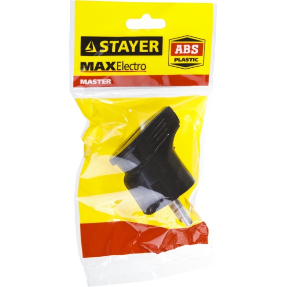 STAYER MAXElectro, черная, 16 А/220 В, 1300 Вт, угловая вилка (55161-B) STAYER MAXElectro, черная, 16 А/220 В, 1300 Вт, угловая вилка (55161-B)
