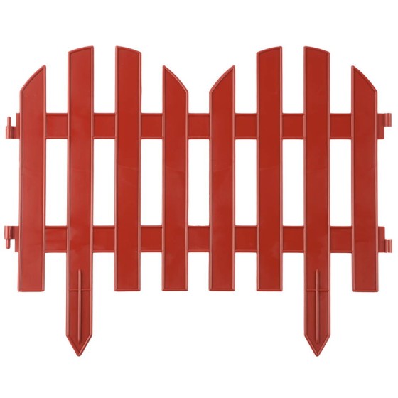 GRINDA Палисадник, 28 х 300 см, терракот, 7 секций, декоративный забор (422205-T) GRINDA Палисадник, 28 х 300 см, терракот, 7 секций, декоративный забор (422205-T)
