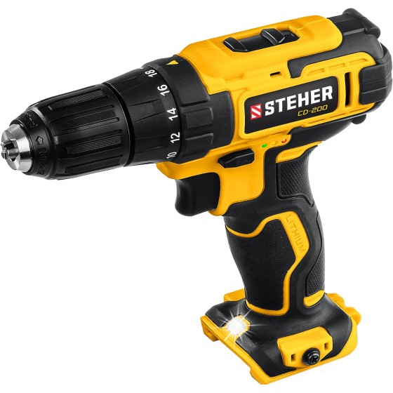 STEHER V1, 20 В, 40 Н·м, без АКБ, дрель-шуруповерт (CD-200) STEHER V1, 20 В, 40 Н·м, без АКБ, дрель-шуруповерт (CD-200)