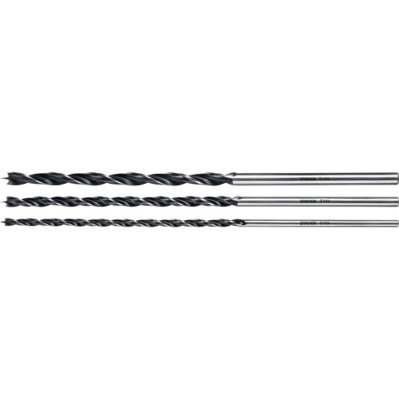 STAYER Maxdrill, 3 шт: 6-8-10 х 300 мм, набор сверл спиральных по дереву (2943-300-H3) STAYER Maxdrill, 3 шт: 6-8-10 х 300 мм, набор сверл спиральных по дереву (2943-300-H3)