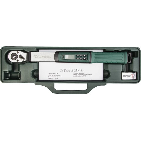 KRAFTOOL DIGITAL, 3/8″, 10 - 135 Н·м, динамометрический ключ (64043-135) KRAFTOOL DIGITAL, 3/8″, 10 - 135 Н·м, динамометрический ключ (64043-135)