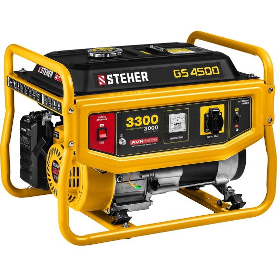 STEHER 3300 Вт, бензиновый генератор (GS-4500) STEHER 3300 Вт, бензиновый генератор (GS-4500)