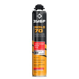 ЗУБР GOLD PRO 65, 850 мл, мелкопористая, c выходом до 65 л, пистолетная, монтажная пена (41157)