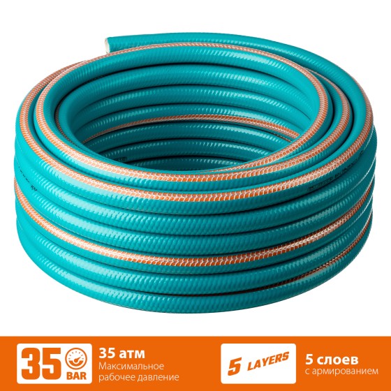 GRINDA EXPERT 5, 1/2″, 50 м, 35 атм, пятислойный, текстильное армирование, поливочный шланг, PROLine (429007-1/2-50) GRINDA EXPERT 5, 1/2″, 50 м, 35 атм, пятислойный, текстильное армирование, поливочный шланг, PROLine (429007-1/2-50)