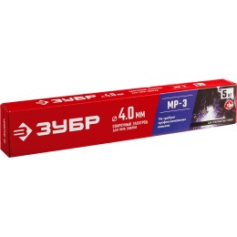 ЗУБР Д 4.0 х 450 мм, 5 кг в коробке МР-3 рутиловый, электрод сварочный (40015-4.0) ЗУБР Д 4.0 х 450 мм, 5 кг в коробке МР-3 рутиловый, электрод сварочный (40015-4.0)