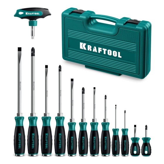 KRAFTOOL IMPACT 13 шт, сквозной стержень Cr-Mo, набор ударных отверток (25035) KRAFTOOL IMPACT 13 шт, сквозной стержень Cr-Mo, набор ударных отверток (25035)