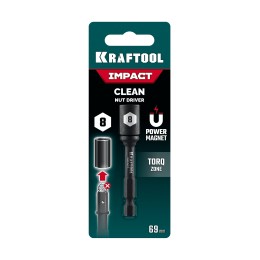 KRAFTOOL CLEAN “Nut driver”, 8 мм, бита с торцовой головкой (26371-08)