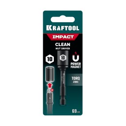 KRAFTOOL CLEAN “Nut driver”, 10 мм, бита с торцовой головкой (26371-10)
