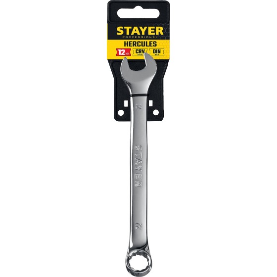 STAYER HERCULES, 12 мм, комбинированный гаечный ключ, Professional (27081-12) STAYER HERCULES, 12 мм, комбинированный гаечный ключ, Professional (27081-12)