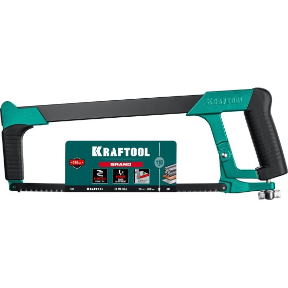 KRAFTOOL GRAND, 300 мм, обрезиненная ручка, полотно Bi-Metal, ножовка по металлу (15801) KRAFTOOL GRAND, 300 мм, обрезиненная ручка, полотно Bi-Metal, ножовка по металлу (15801)
