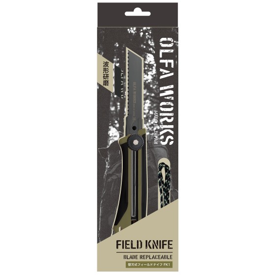 OLFA WORKS FK1 FIELD KNIFE универсальный нож со сменным серрейторным лезвием для сложных материалов (OW-FK1-OD) OLFA WORKS FK1 FIELD KNIFE универсальный нож со сменным серрейторным лезвием для сложных материалов (OW-FK1-OD)