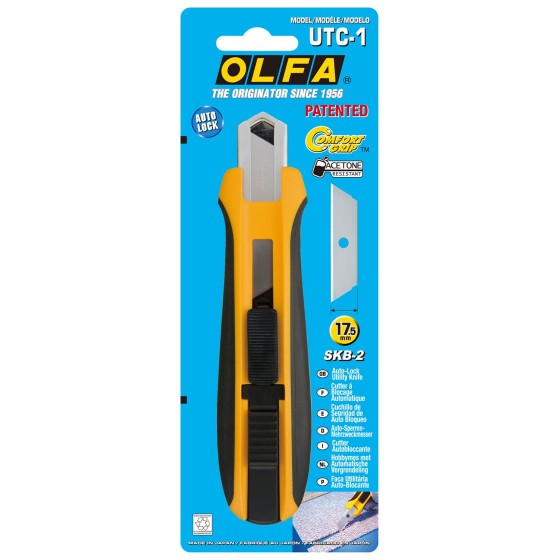 OLFA UTC-1, 17.5 мм, двухкомпонентный корпус, нож с трапециевидным лезвием (OL-UTC-1) OLFA UTC-1, 17.5 мм, двухкомпонентный корпус, нож с трапециевидным лезвием (OL-UTC-1)