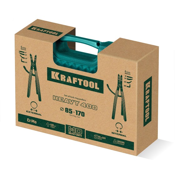 KRAFTOOL HEAVY 400 внешний/внутренний, съемник стопорных колец (22815) KRAFTOOL HEAVY 400 внешний/внутренний, съемник стопорных колец (22815)