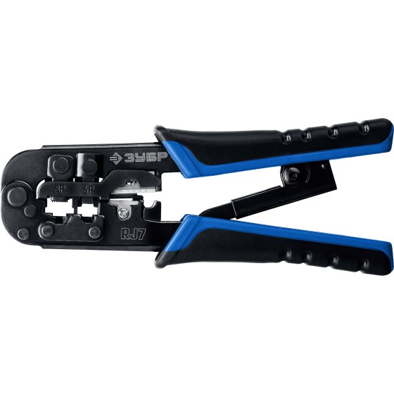 ЗУБР RJ7, (RJ45, RJ11, RJ12), 203 мм, универсальный кримпер, Профессионал(22650) ЗУБР RJ7, (RJ45, RJ11, RJ12), 203 мм, универсальный кримпер, Профессионал(22650)