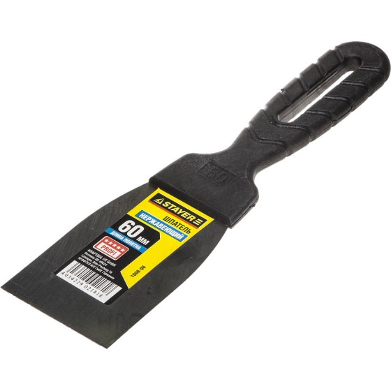 STAYER PROFlat, 60 мм, пластиковая ручка, нержавеющий шпатель, Professional (1008-06) STAYER PROFlat, 60 мм, пластиковая ручка, нержавеющий шпатель, Professional (1008-06)