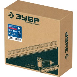 ЗУБР SN34 (D34) 50 х 2.8 мм, реечные гвозди рифленые оцинкованные, 5000 шт (305399-50) ЗУБР SN34 (D34) 50 х 2.8 мм, реечные гвозди рифленые оцинкованные, 5000 шт (305399-50)