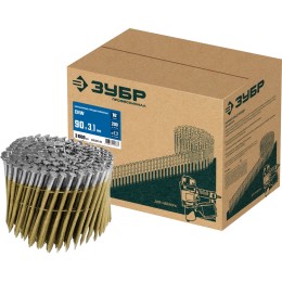 ЗУБР CNW 90 х 3.1 мм, барабанные гвозди рифленые, 3600 шт (305382-90)