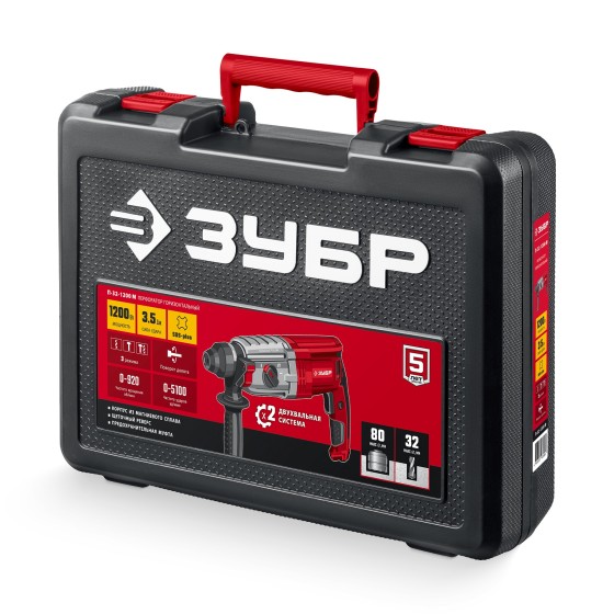 ЗУБР 32 мм, 1200 Вт, перфоратор SDS Plus, мет. корпус (П-32-1200 М) ЗУБР 32 мм, 1200 Вт, перфоратор SDS Plus, мет. корпус (П-32-1200 М)