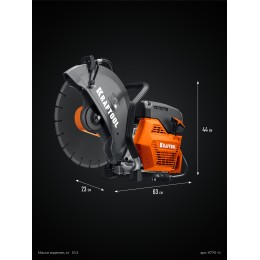 KRAFTOOL 3700 Вт, 350 мм, без диска, бензорез по бетону (бетонорез) (K770-14)